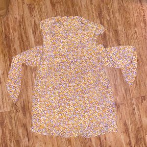 PASTEL FLORAL STRAPLESS MINI DRESS